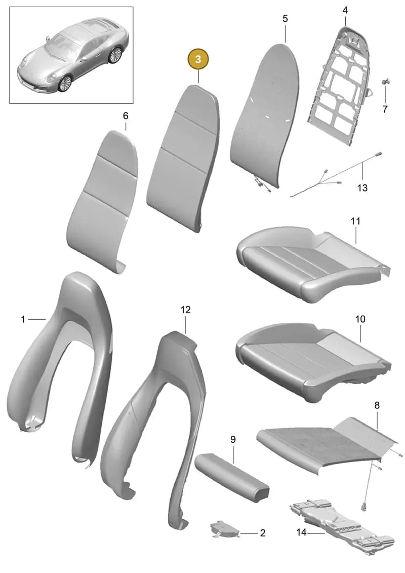99152158101 — Porsche 911 (2016-2019) diagram p47817002, position 3