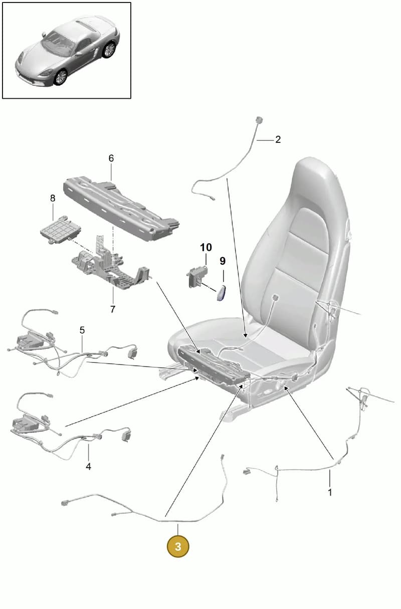99152158101 — Porsche Boxster (2016-2019) diagram p48817010, position 3