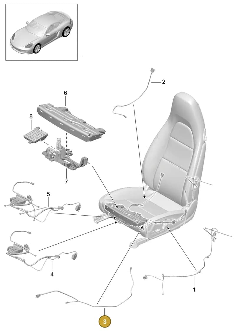 99152158101 — Porsche Cayman (2016-2019) diagram p50817010, position 3