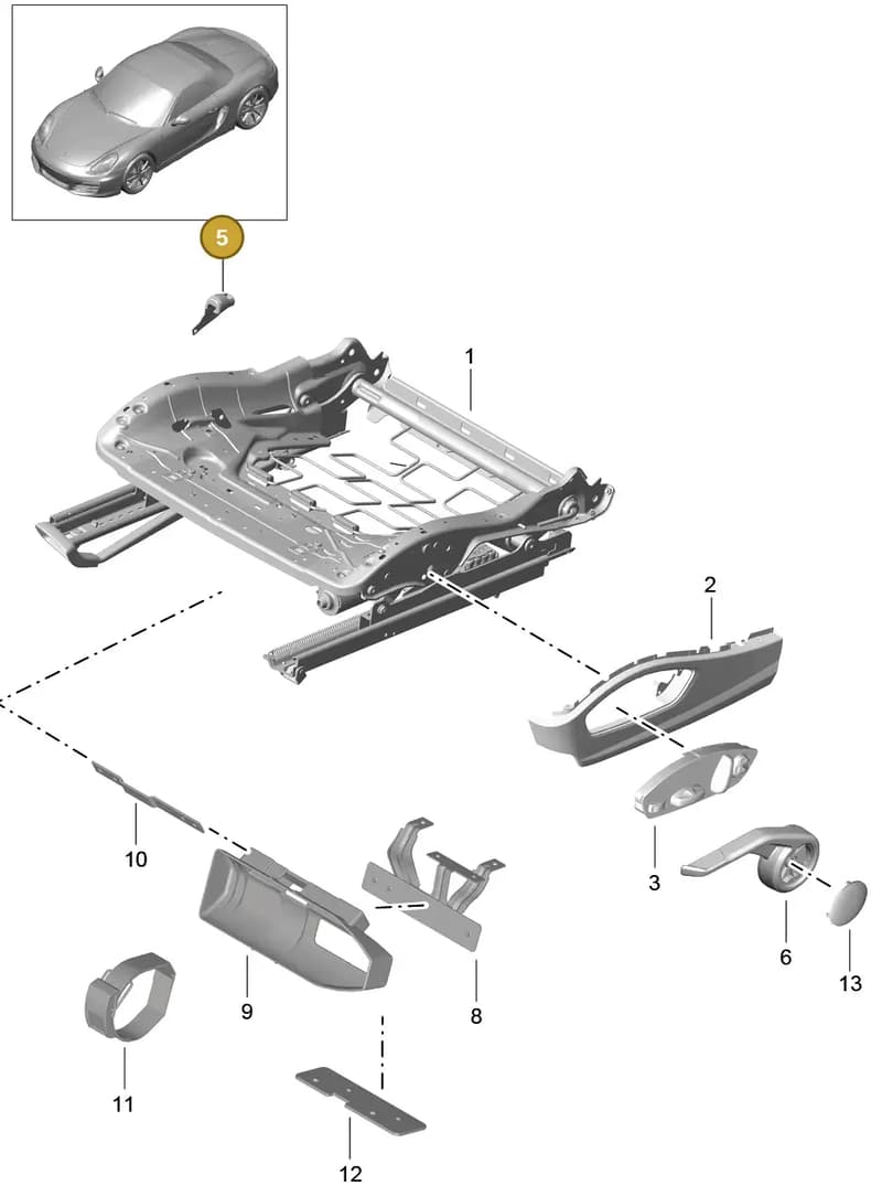 99152161200 — Porsche Boxster (2012-2016) diagram p39817008, position 5