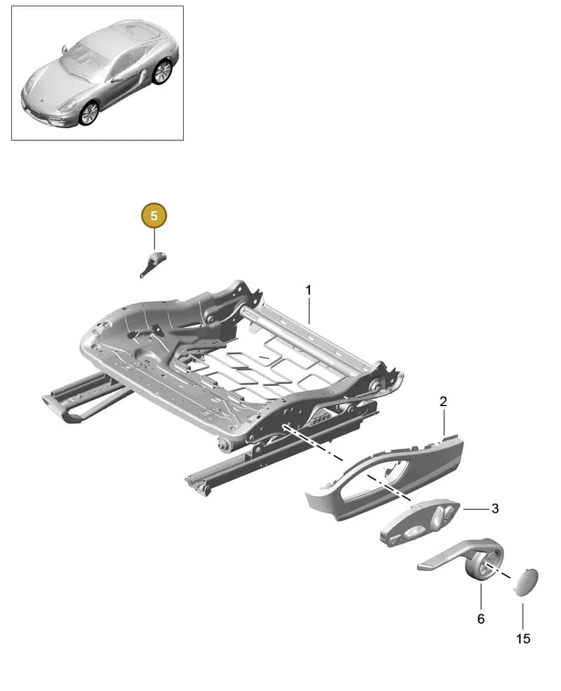 99152161200 — Porsche Cayman (2013-2016) diagram p40817008, position 5