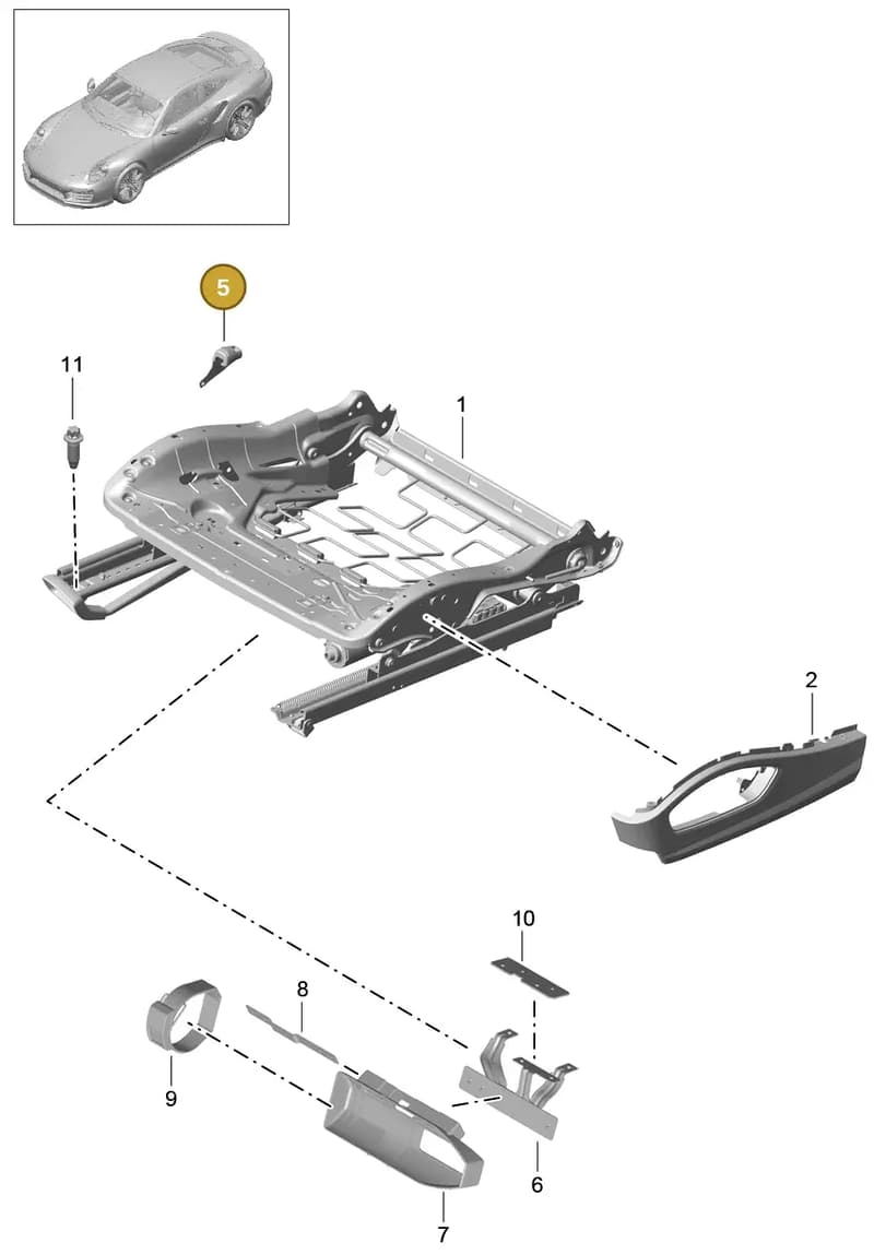 99152161200 — Porsche GT2 RS Clubsport (2013-2020) diagram p42817030, position 5