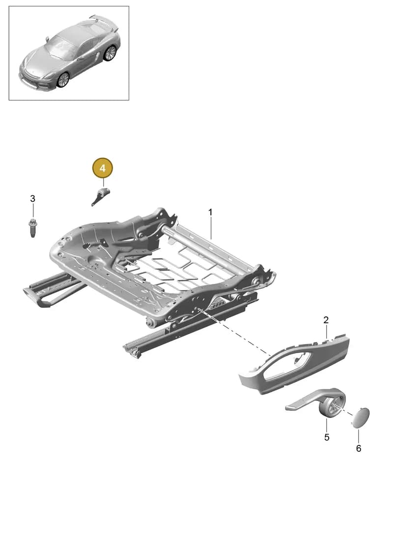 99152161200 — Porsche Cayman GT4 (2015-2016) diagram p45817023, position 4