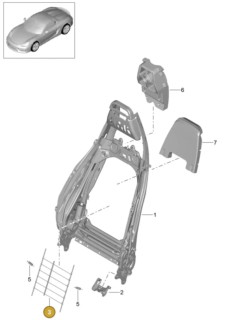 99152161200 — Porsche Boxster Spyder (2015-2016) diagram p46817021, position 3