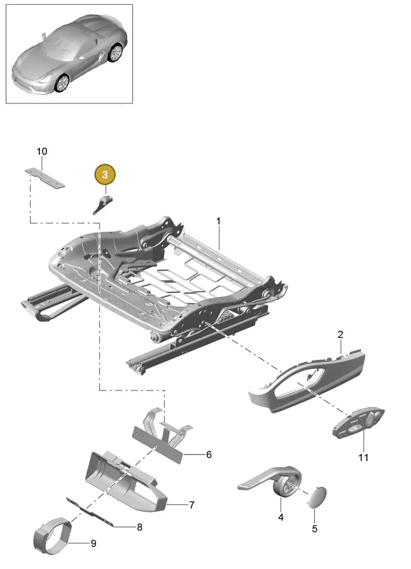 99152161200 — Porsche Boxster Spyder (2015-2016) diagram p46817023, position 3