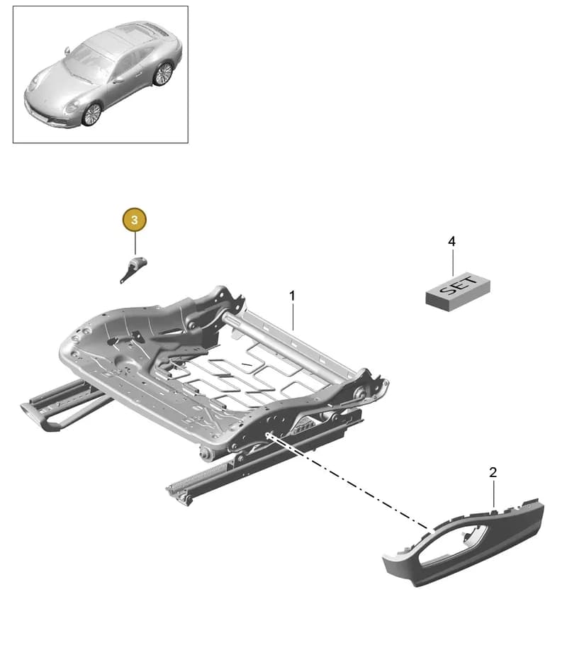 99152161200 — Porsche 911 (2016-2019) diagram p47817008, position 3