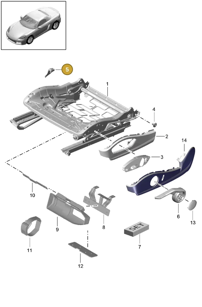 99152161200 — Porsche Boxster (2016-2019) diagram p48817008, position 5
