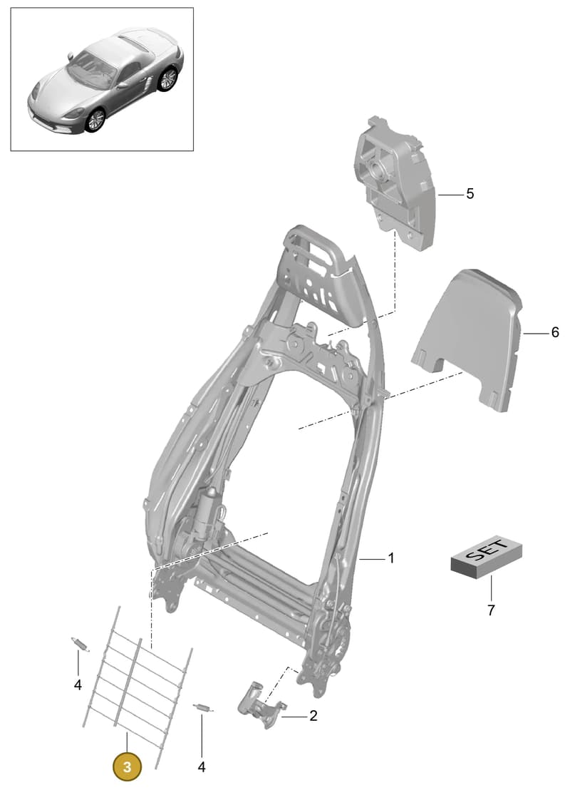 99152161200 — Porsche Boxster (2016-2019) diagram p48817021, position 3