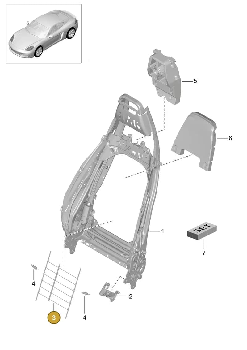 99152161200 — Porsche Cayman (2016-2019) diagram p50817021, position 3