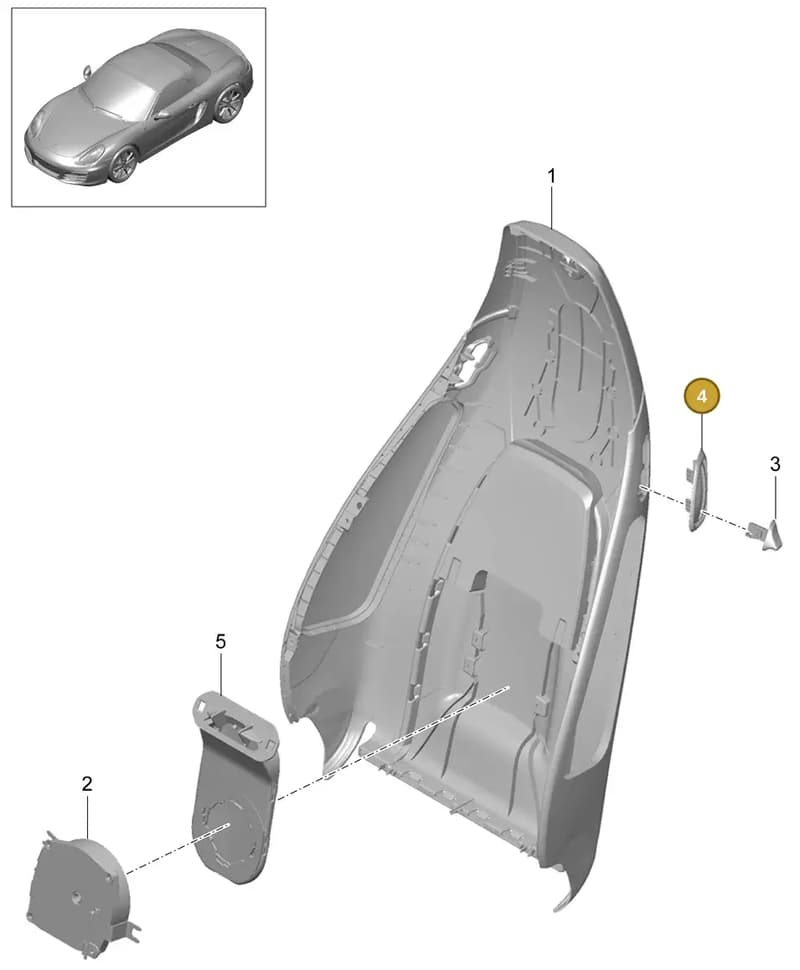 99152162103D20 — Porsche Boxster (2012-2016) diagram p39817019, position 4