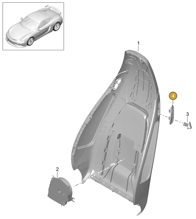 99152162103D20 — Porsche Cayman GT4 (2015-2016) diagram p45817019, position 4