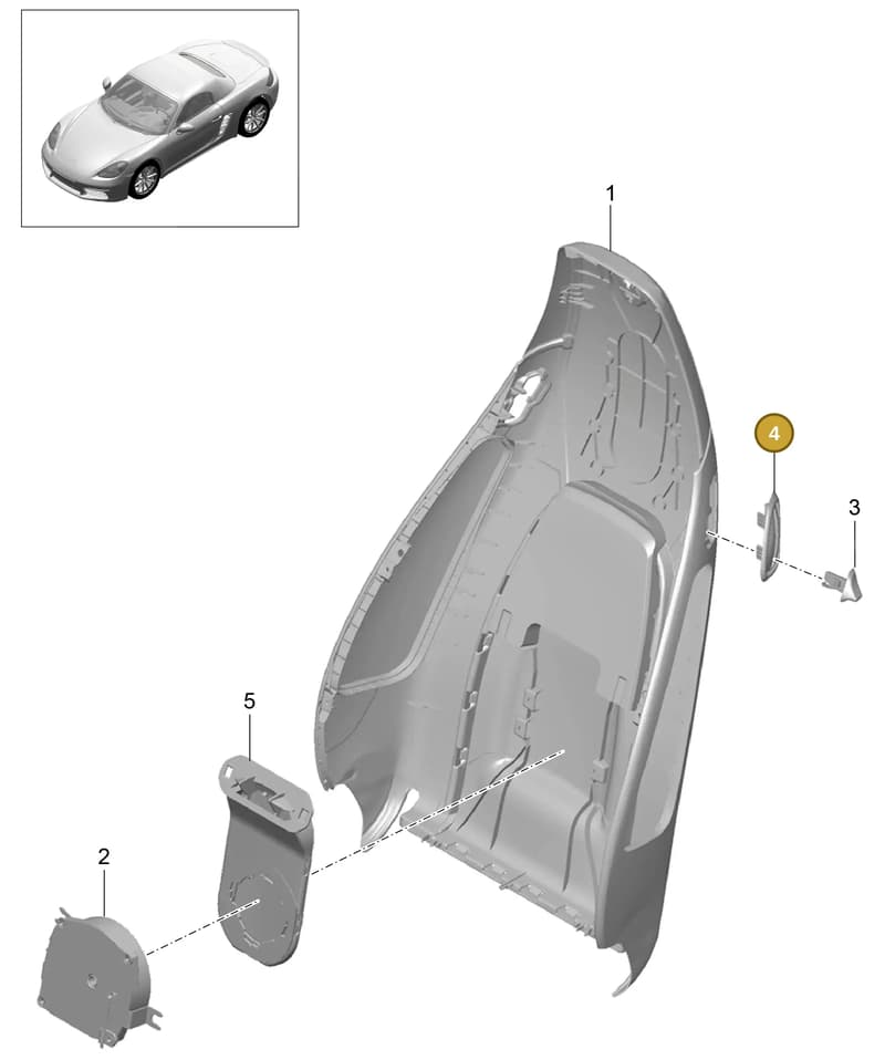 99152162103D20 — Porsche Boxster (2016-) diagram p48817019, position 4