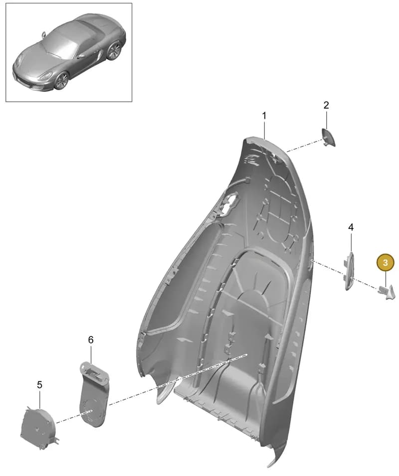 99152162400V08 — Porsche Boxster (2012-2016) diagram p39817004, position 3