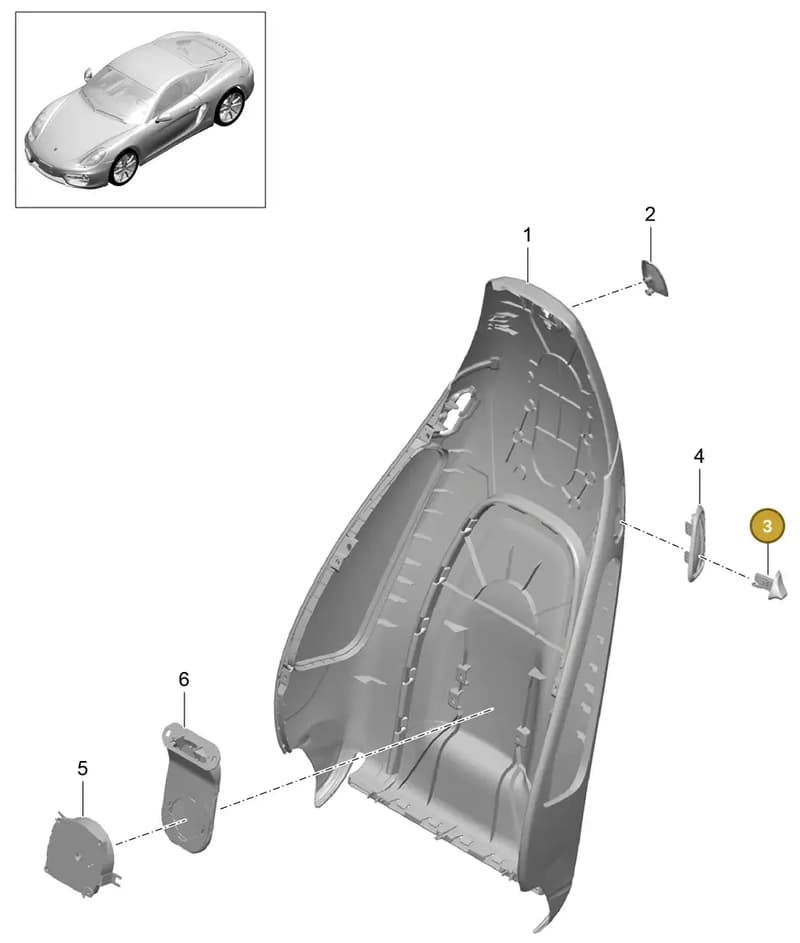 99152162400V08 — Porsche Cayman (2013-2016) diagram p40817004, position 3