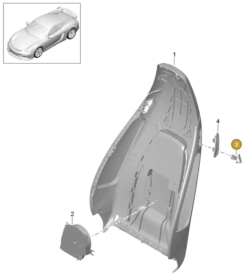 99152162400V08 — Porsche Cayman GT4 (2015-2016) diagram p45817019, position 3