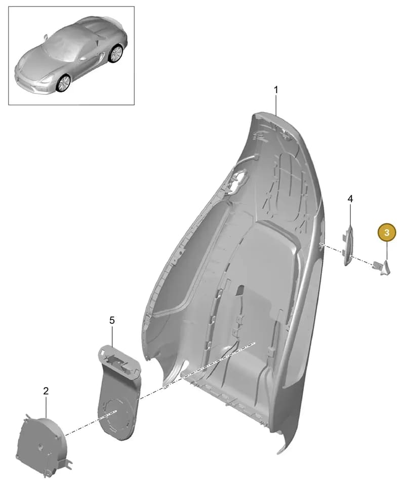 99152162400V08 — Porsche Boxster Spyder (2015-2016) diagram p46817019, position 3