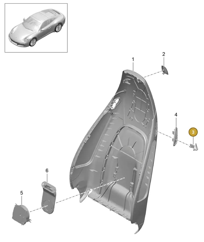 99152162400V08 — Porsche 911 (2016-2019) diagram p47817004, position 3