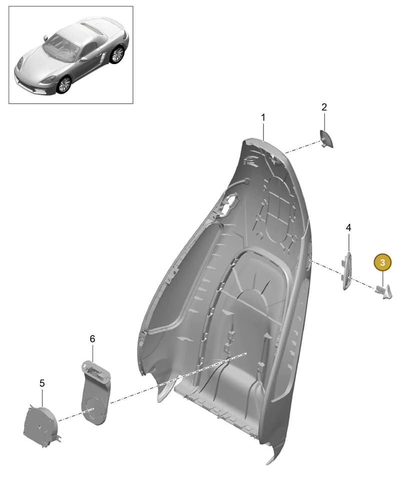 99152162400V08 — Porsche Boxster (2016-) diagram p48817004, position 3
