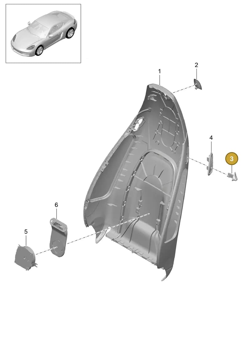 99152162400V08 — Porsche Cayman (2016-) diagram p50817004, position 3