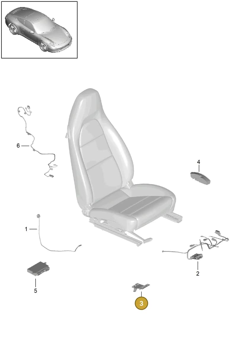 99152164301 — Porsche 991 Carrera 4 (2011-2016) diagram p38817010, position 3