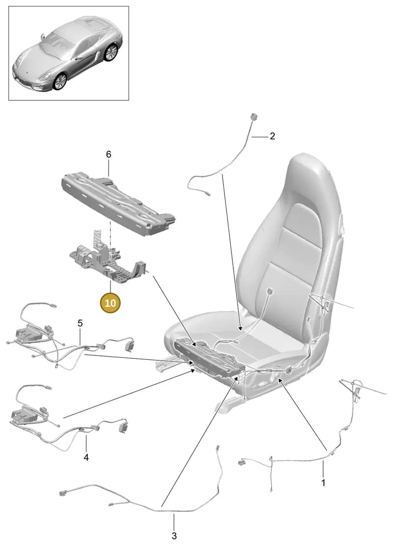 99152164301 — Porsche Cayman (2013-2016) diagram p40817010, position 10