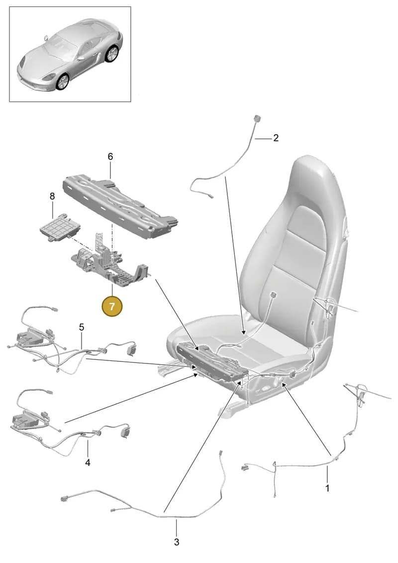 99152164301 — Porsche Cayman (2016-2019) diagram p50817010, position 7