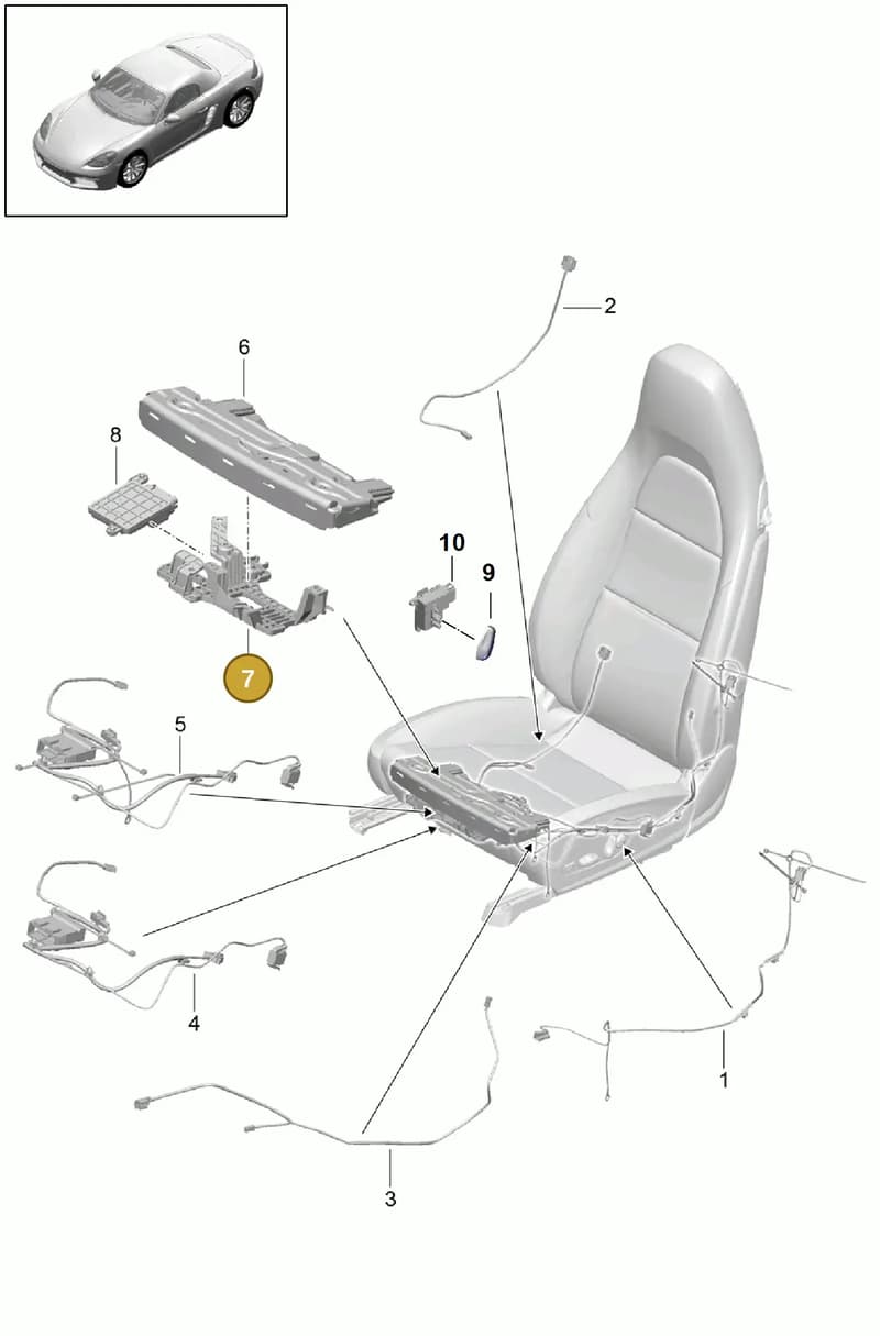 99152164301 — Porsche Boxster (2016-2019) diagram p48817010, position 7