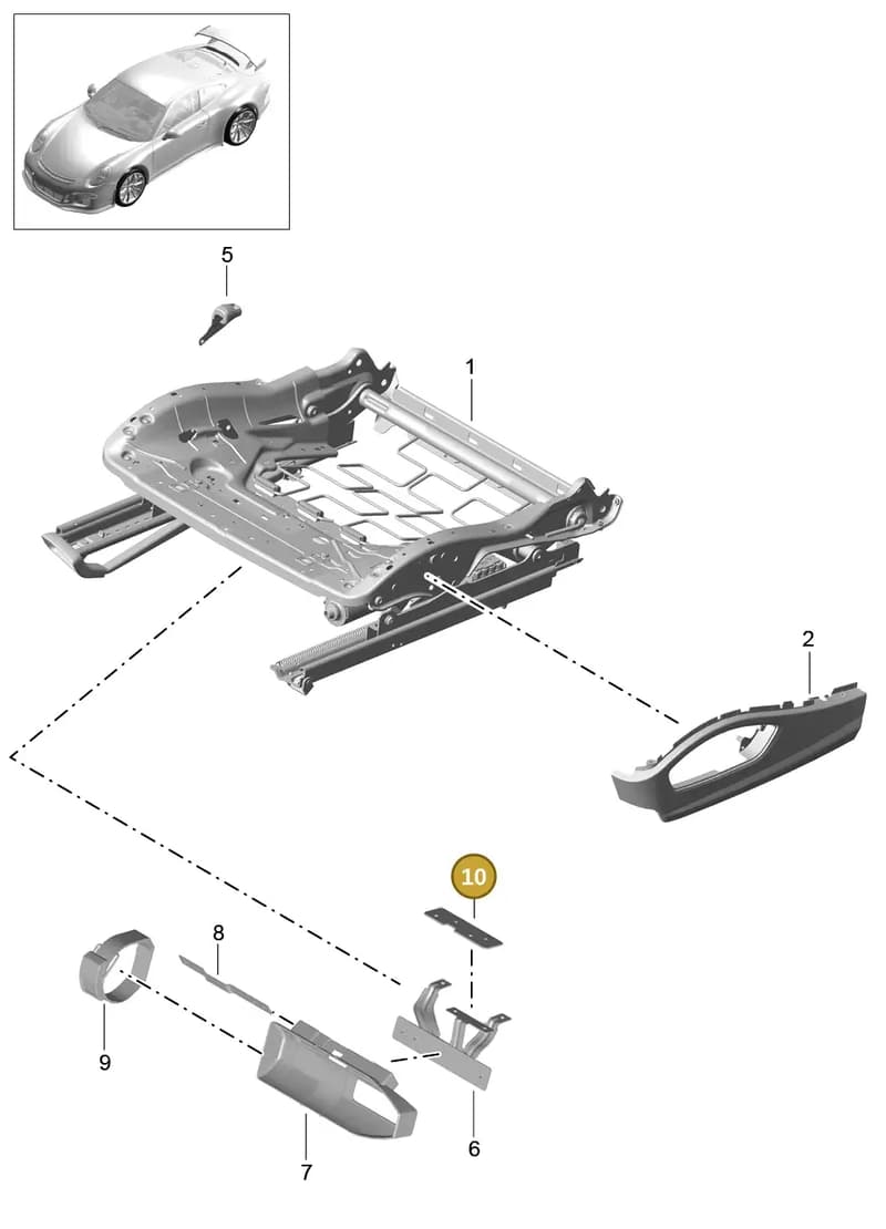 99152164302 — Porsche 911 (2013-2020) diagram p41817030, position 10