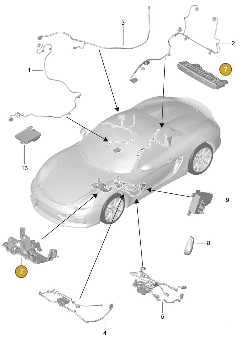 99152164302 — Porsche Boxster Spyder (2015-2016) diagram p46817025, position 7