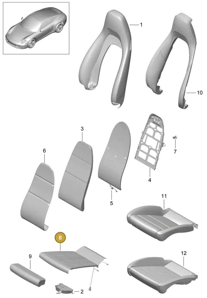 99152172104 — Porsche 991 Carrera 4 (2011-2016) diagram p38817017, position 8