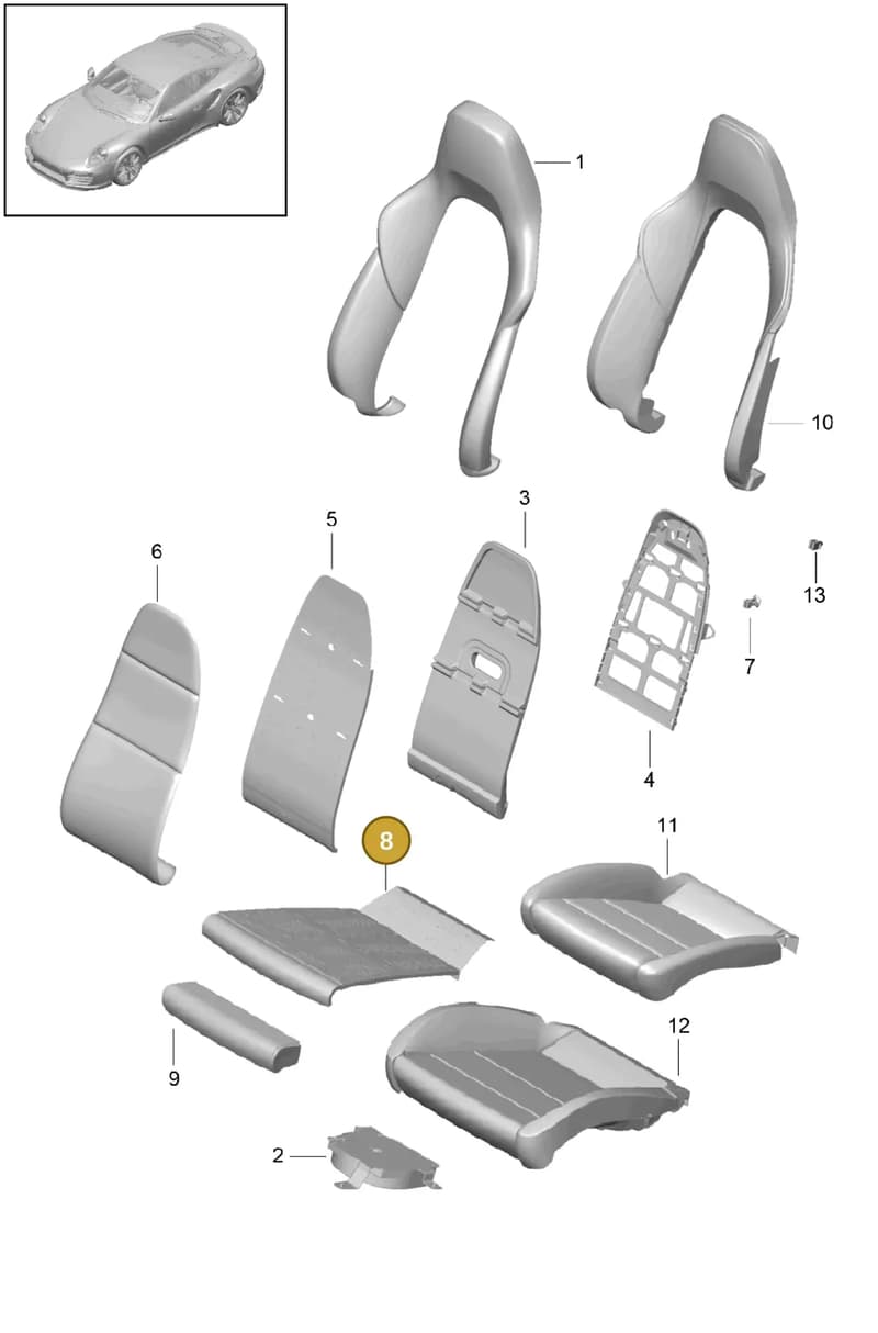 99152172104 — Porsche 911 (2013-2020) diagram p42817022, position 8