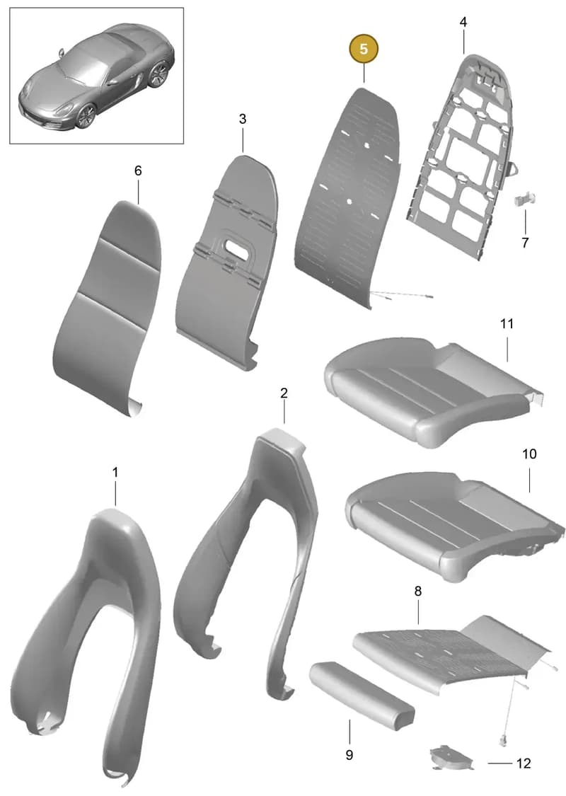 99152173101 — Porsche Boxster (2012-2016) diagram p39817002, position 5