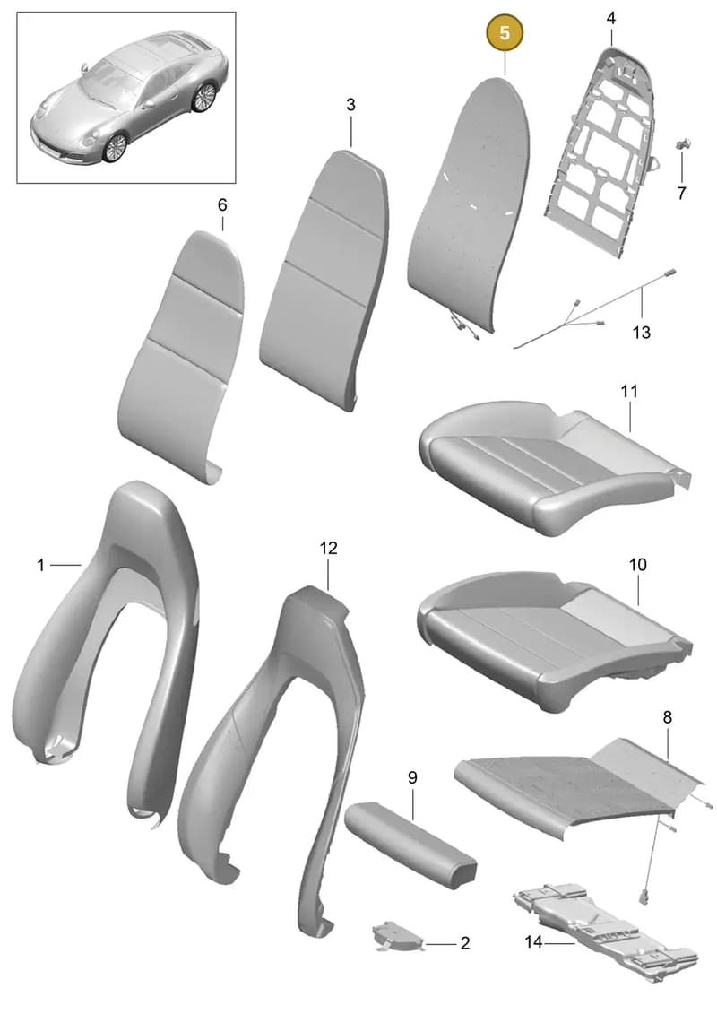 99152173101 — Porsche 911 (2016-2019) diagram p47817002, position 5