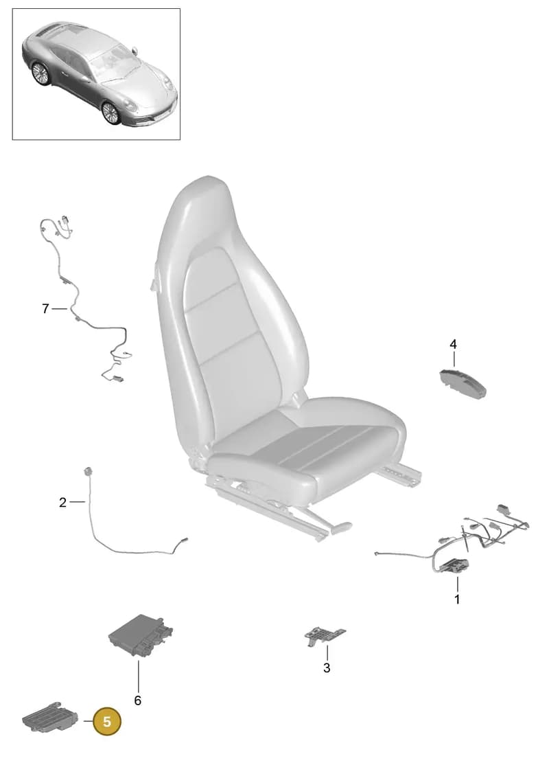 99152173101 — Porsche 911 (2016-2019) diagram p47817010, position 5
