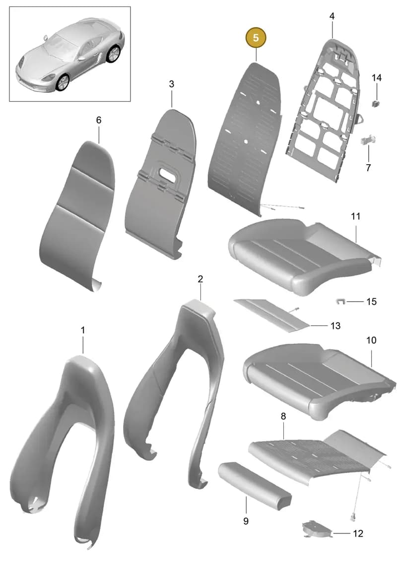 99152173101 — Porsche Cayman (2016-2019) diagram p50817002, position 5