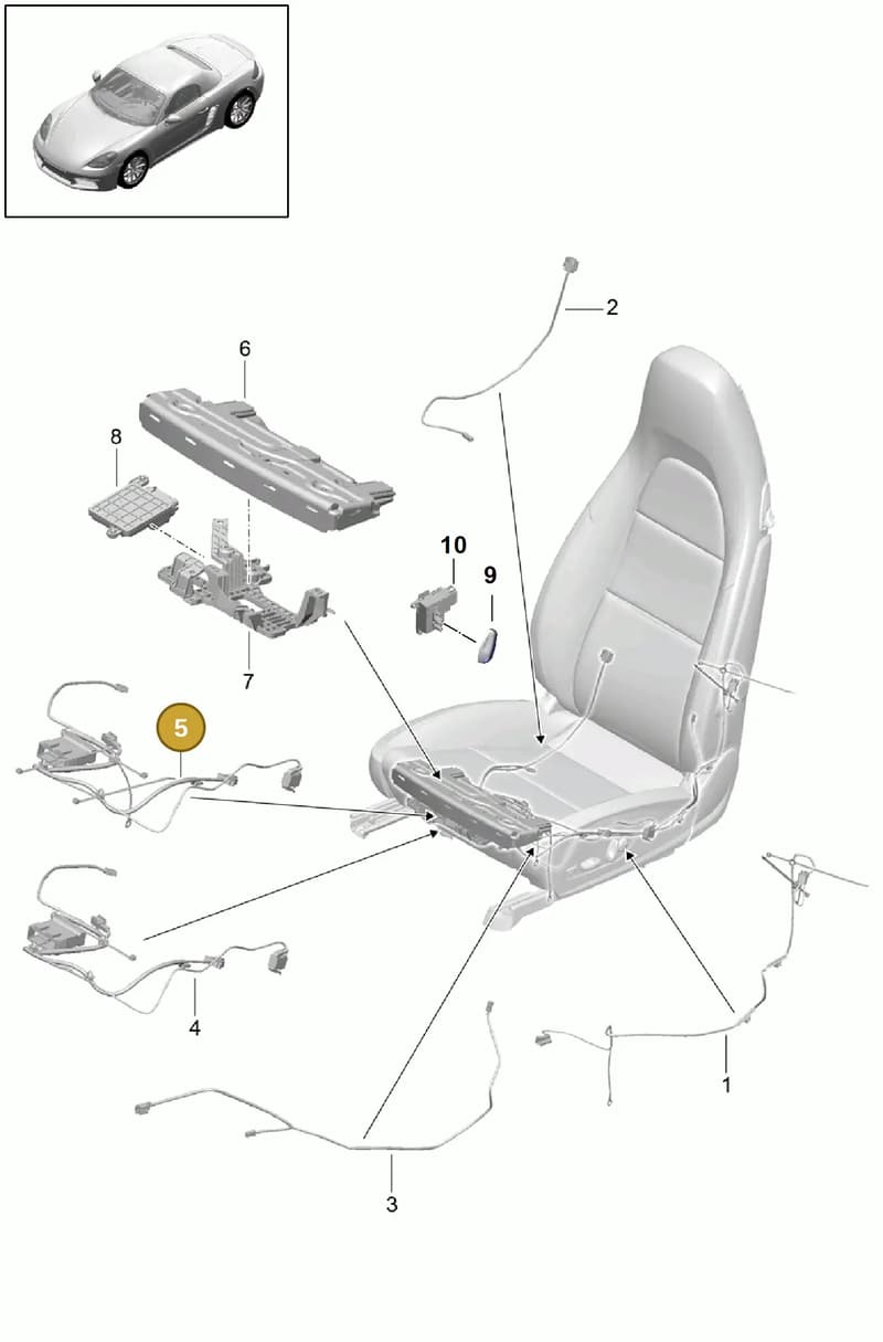 99152173101 — Porsche Boxster (2016-2019) diagram p48817010, position 5