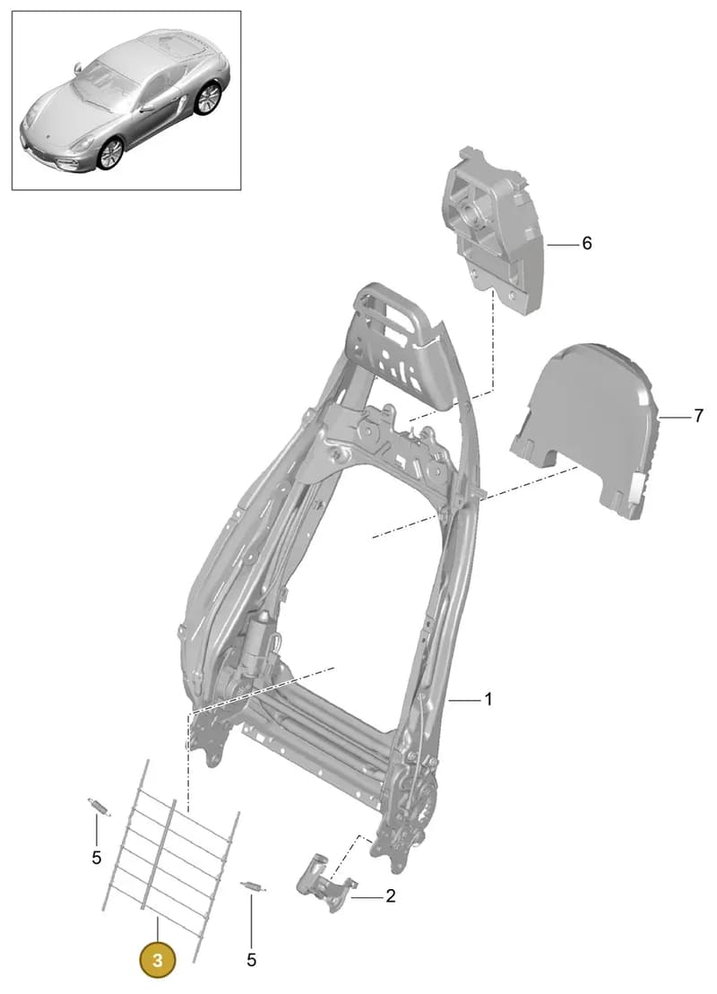 99152185500 — Porsche Cayman (2013-2016) diagram p40817006, position 3