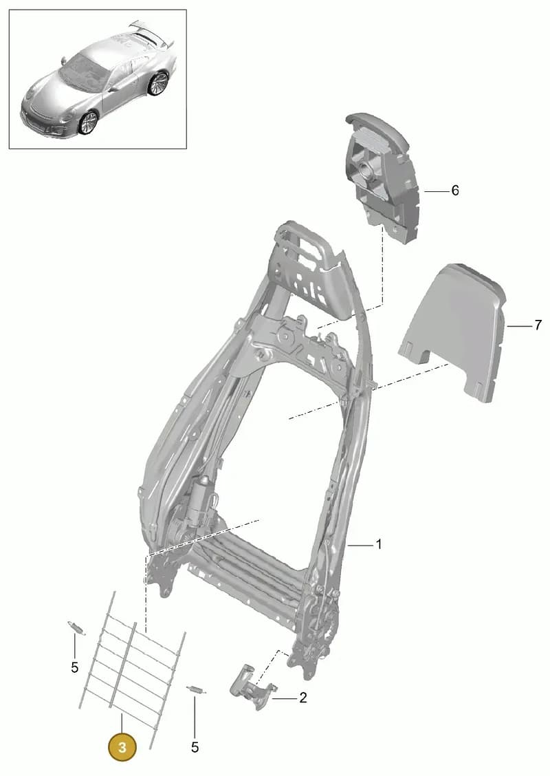 99152185500 — Porsche 911 (2013-2020) diagram p41817026, position 3
