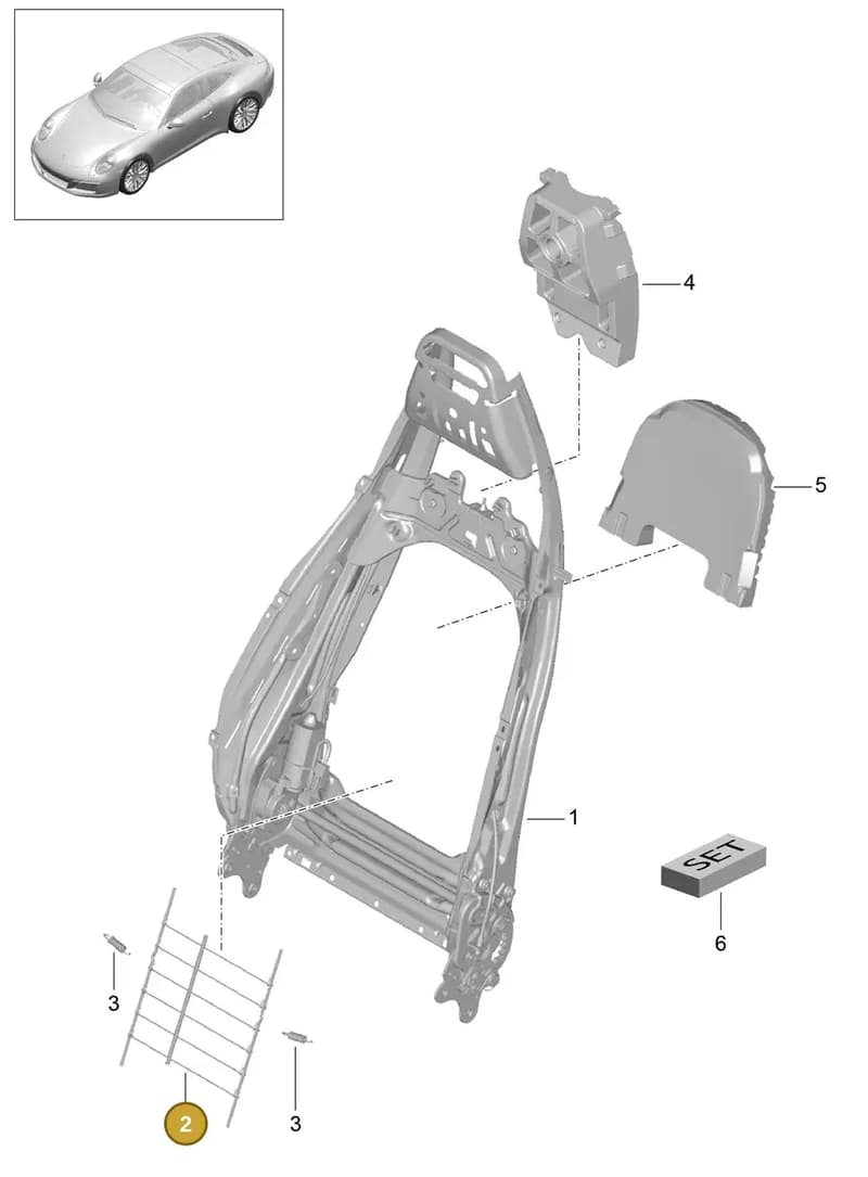 99152185500 — Porsche 911 (2016-2019) diagram p47817006, position 2