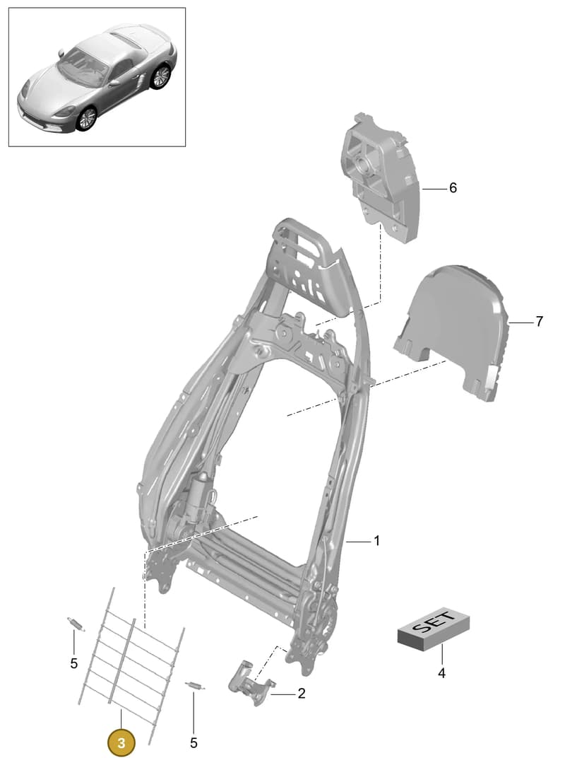 99152185500 — Porsche Boxster (2016-2019) diagram p48817006, position 3