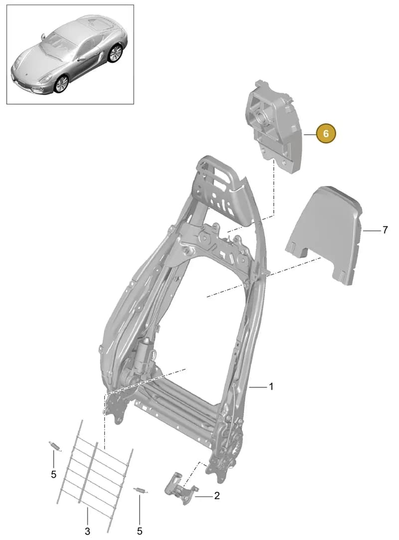 99152188702 — Porsche Cayman (2013-2016) diagram p40817021, position 6