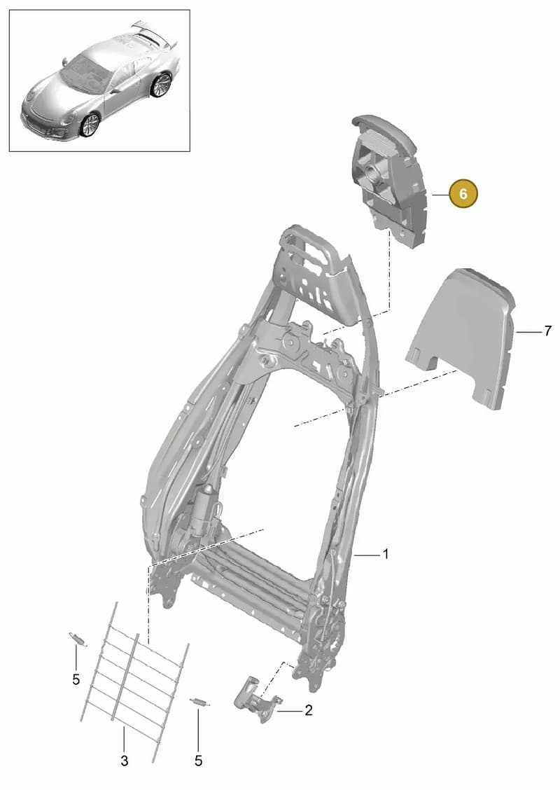 99152188702 — Porsche 911 (2013-2020) diagram p41817026, position 6