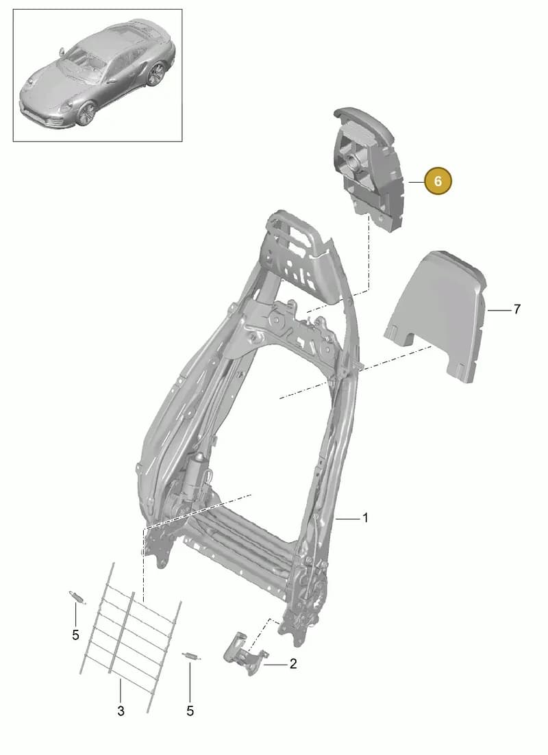 99152188702 — Porsche GT2 RS Clubsport (2013-2020) diagram p42817026, position 6