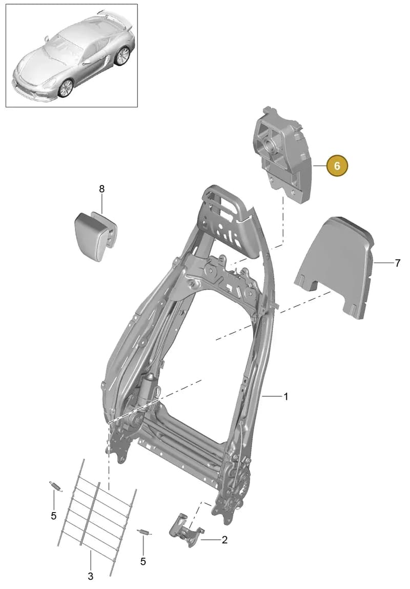 99152188702 — Porsche Cayman GT4 (2015-2016) diagram p45817021, position 6