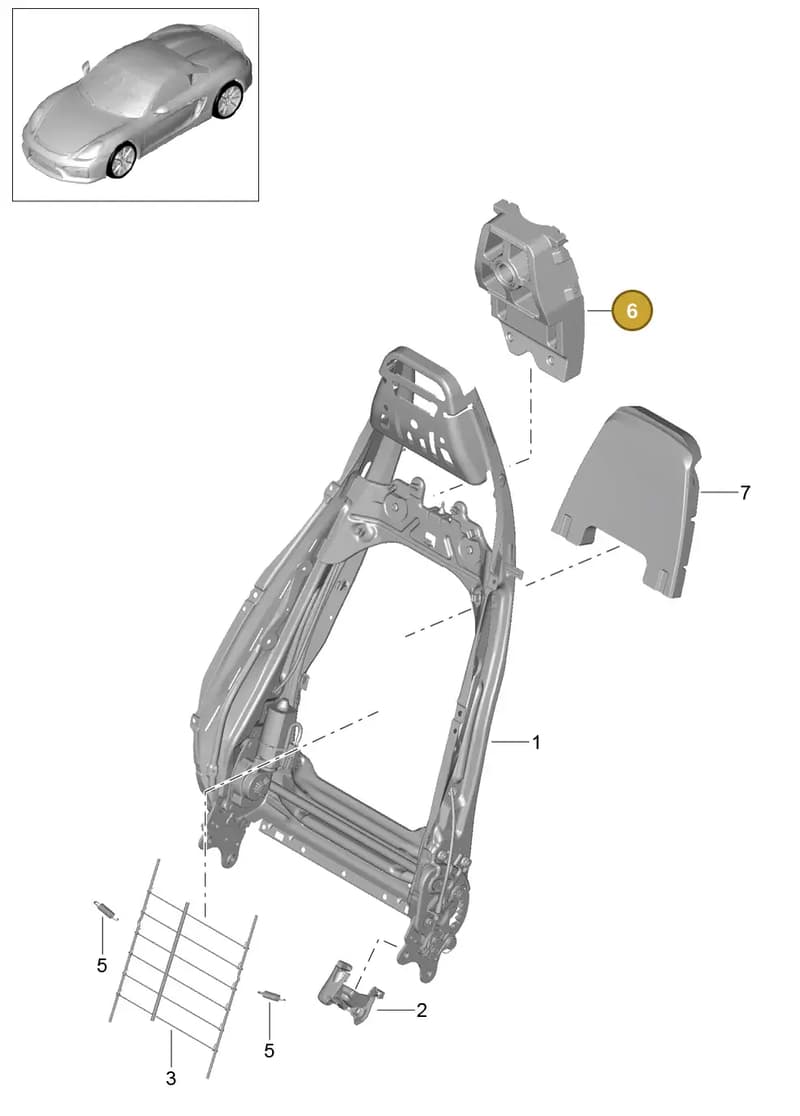 99152188702 — Porsche Boxster Spyder (2015-2016) diagram p46817021, position 6