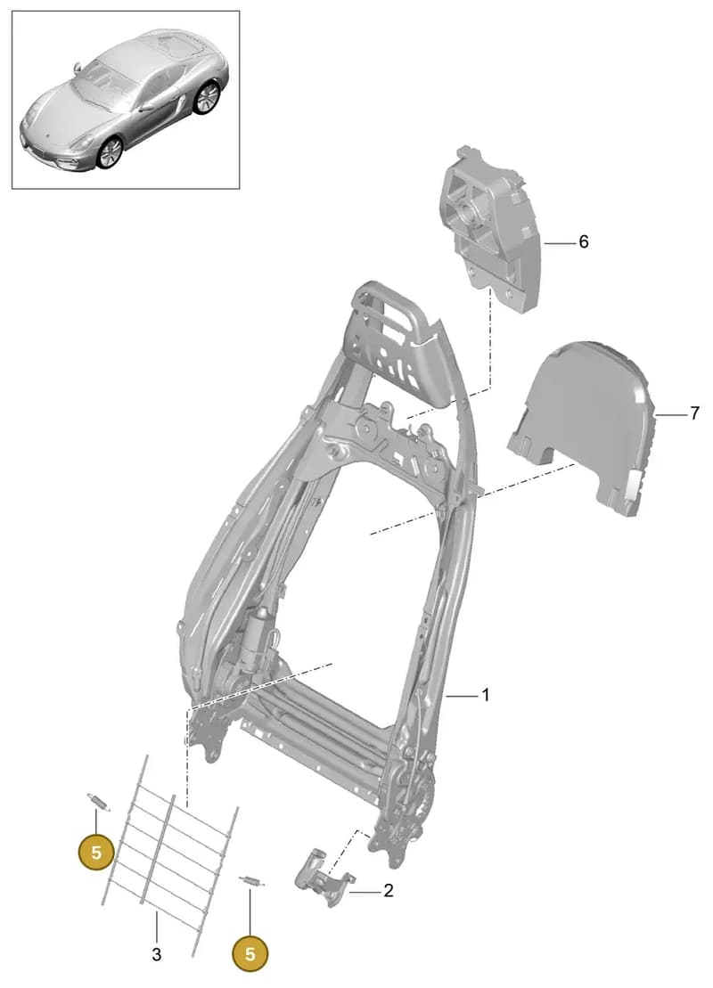 99152189300 — Porsche Cayman (2013-2016) diagram p40817006, position 5