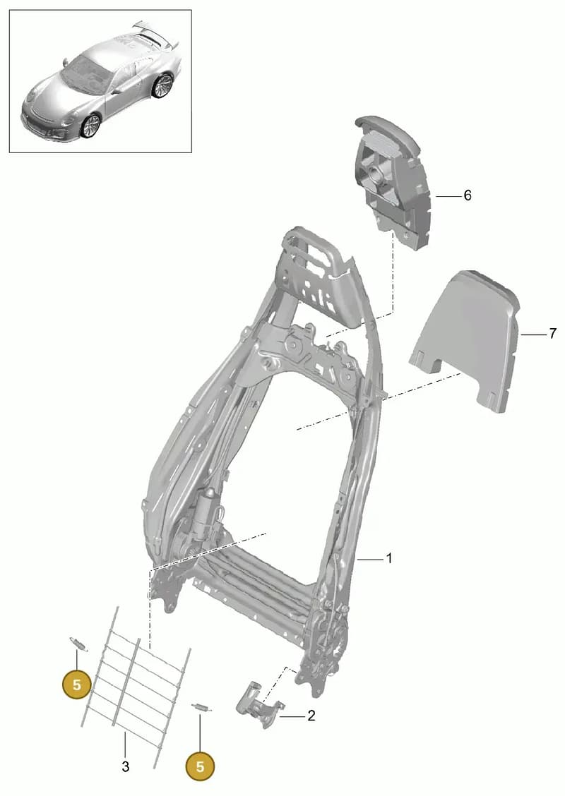 99152189300 — Porsche 911 (2013-2020) diagram p41817026, position 5