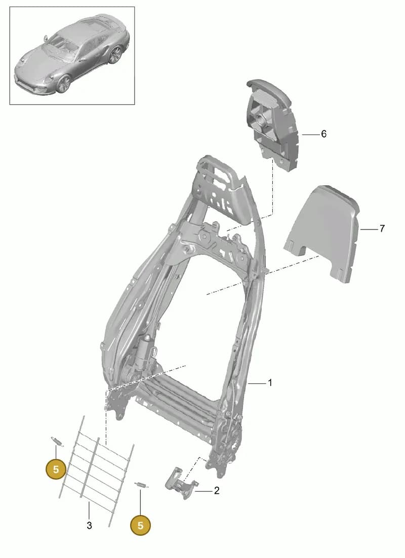99152189300 — Porsche GT2 RS Clubsport (2013-2020) diagram p42817026, position 5