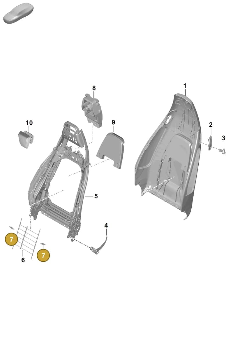 99152189300 — Porsche Boxster Spyder (2019-2020) diagram p55817000, position 7