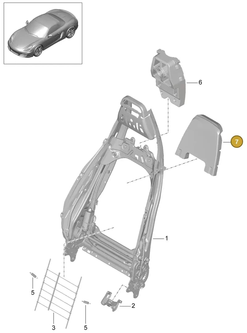 99152189701 — Porsche Boxster (2012-2016) diagram p39817021, position 7